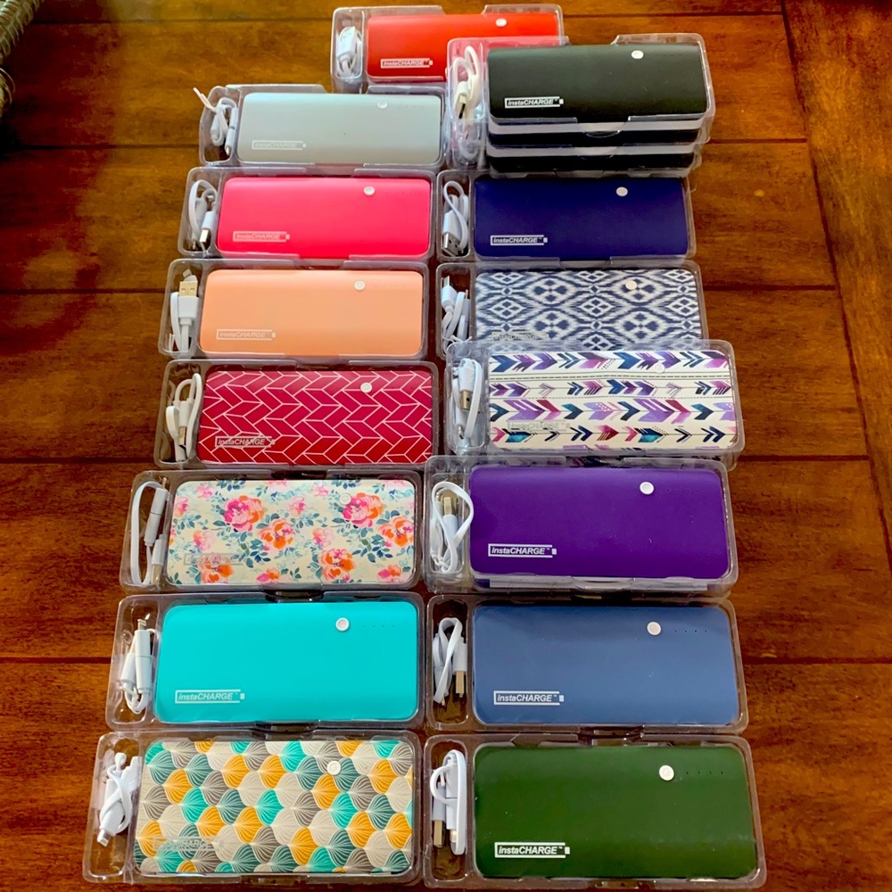 Instacharge battery packs for phones 7500 mAh.